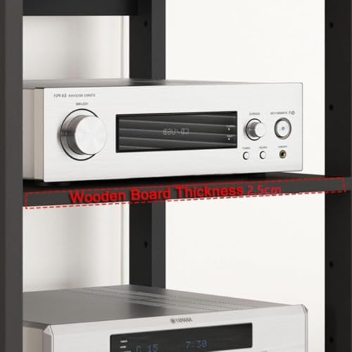 Meuble multimédia AV à 2 niveaux 60x50x40cm pour lecteur CD et DVD - 8