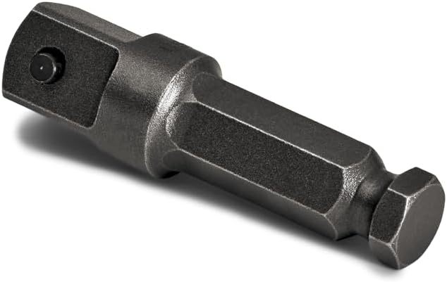 1/2 Drive Power Adaptor 7/16 Hex Male x 1/2 Square Pin Lock