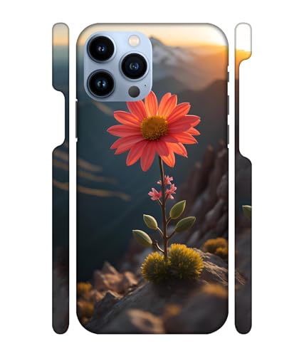 Image of ''Orange Flower'' -(Mountain) Printed Hard Mobile Back Cover & Case for iPhone 13 Pro (6.1 inch), Designer | Protective & Premium Cover & Case