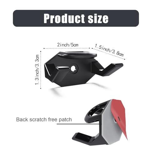 Cap Halterung Wand, 8 Stück Selbstklebende Huthalter Kappenhalter, Platzsparender Cap Organizer für Wandmontage, Basecap Halterung Wand für Hüte Mützen Schlüsselanhänger Kopfhörer Halskette (Schwarz)