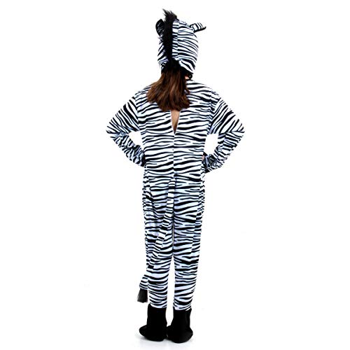 Sulamericana Fantasias Zebra Infantil, 6 Anos, Preto/Branco