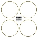 Tbest 19-Zoll-Felgenschutz, 4-teilig, Selbstklebende Felgenschutzringe aus Aluminiumlegierung, Universell Passend für 19-Zoll-R19-Naben mit 360°-Rundumschutz (Gold)