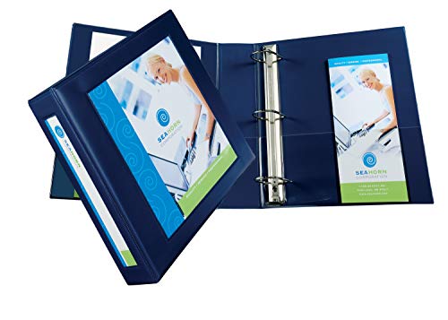 Avery Framed View Binders with One Touch 2-Inch EZD Ring, Holds 8.5 x 11 Inches Paper, Navy Blue (68033)