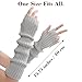 Ymomode Arm Warmers - Women's Long Fingerless Cashmere Blended Knitted Y2K Arm Warmers Grey
