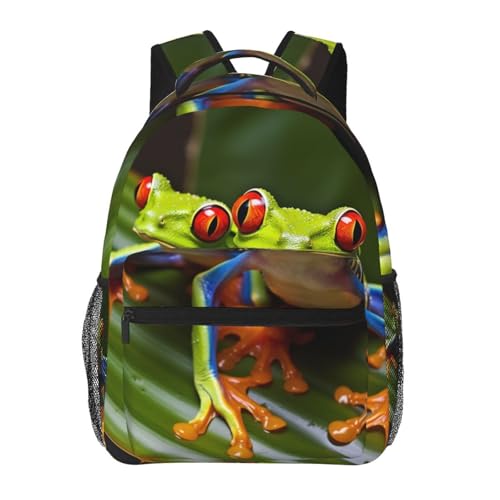 Sac à dos de voyage ordinateur portable léger motif grenouille affaires