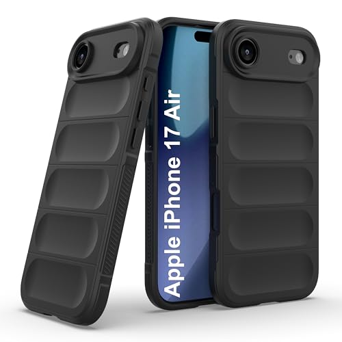 Image of amazon basics Back Case Cover for iPhone 17 Air | Compatible for iPhone 17 Air Back Cover | Liquid Silicon Magic Case with Camera Protection | Black