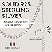 KISPER Silver Chain for Men Women - 925 Sterling Silver Italian Figaro Mariner Curb Chain Necklace for Men - Made in Italy