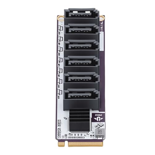 Pomya 6 Port Controller Card | PCIe 3.0 to 6Gbps M.2 M Key Adapter RTL9100 Chip Plug and Play for NAS miniatura 6