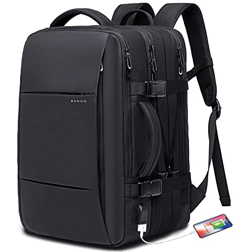 Image of 35-45L Carry On Backpack Weekender Travel Backpacks 17.3 inch Laptop Back Pack Business Expandable Bag for Men and Women