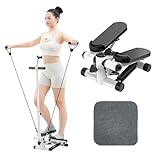 健康ステッパー スタンド/ハンドル付き 足踏みマシン健康器具 ダイエット 室内運動不足を解消 自宅トレ 踏み台運動 静音 負荷調整付き 有酸素運動 エクササイズ 男女兼用