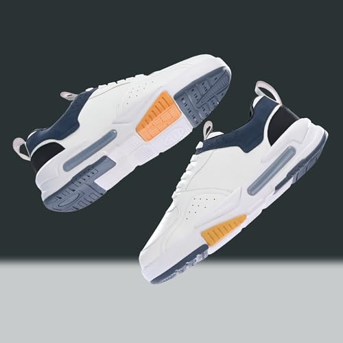 Image of Cruiser Men's Casual Sneakers | Color Block Lace Up Shoes | Minimalist Design, Flat Laces Padded Collar Sneaker & Multi Panel Platform Sole | Lightweight Casuals for Work & Outings (2672)