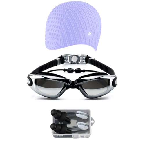 Image of First Lens Powerless Swimming Goggle with Earplug, Square design Swimming cap Men & Women 04