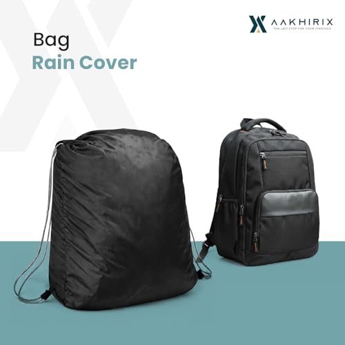 Image of Waterproof Backpack Rain Cover 25L-35L | PU Coated Dust & Scratch Protection Cover | Laptop Bag | Office Bag | School Bag | Full Bag Cover 19x22 Inch | Black