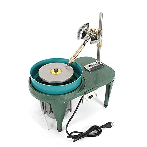 Eapmic Professional Gem Faceting Machine Jewel Angle Polisher, 180W 2800RPM Bench Gemstone Jade Faceting Machine Jewel Polishing Grinding Machine with Faceted Manipulator