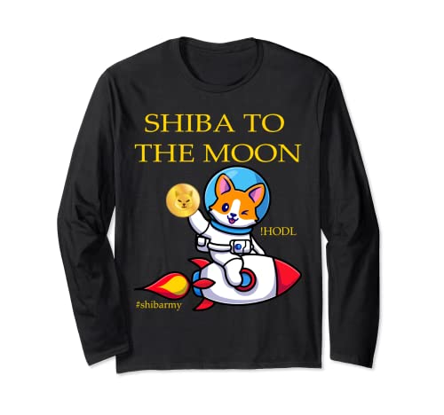 Shiba Inu Coin Shiba Cryptocurrency | Shiba To The Moon Hodl Manga Larga