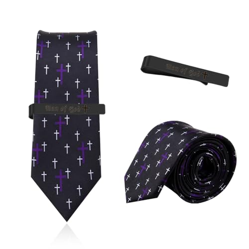 Set de corbatas religiosas clip para hombre miniatura 1