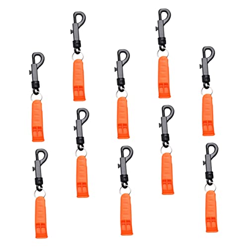 BESPORTBLE Outdoor Camping Whistles 10pcs Plastic Emergency Whistle for Hiking Hunting Kayaking Survival