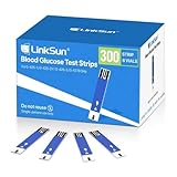 LinkSun Diabetic Blood Test Strips*300, Used for LinkSun Blood Glucose Monitor, 0.7μl Blood Sample, Accurate Measurement, Results in 5 Seconds, 6 Bottles of 50 Pieces Each