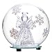 jollylife Christmas Angel Snow Globe Decorations - Color Changing LED Glass Ornament Decor