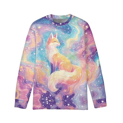 Galaxy Sweatshirts for Girls Fall Casual Crew Neck Pullover Winter Boys Comfy Sweatshirt Holiday Long Sleeve Top