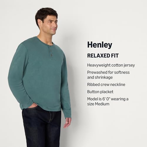Image of Amazon Essentials Men's Long-Sleeve Henley Shirt