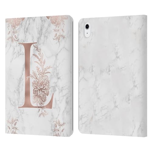 Protection iPad Air 2022 portefeuille cuir marbre rose or
