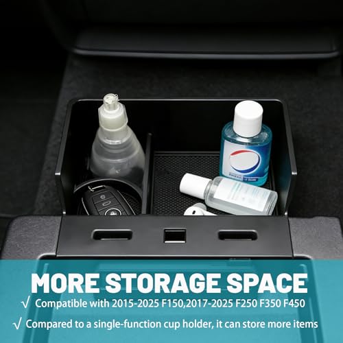 wangzhij Underseat Storage Organizer Compatible with 2015–2026 Ford F150 and 2017-2026 F250 F350 F450, Front Jump Seat Replacement Tray Insert (Jump Seat Only) by wangzhij - Used condition - Image 5