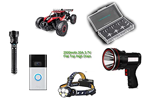 High-Capacity 18650 Rechargeable Batteries (2-Pack)