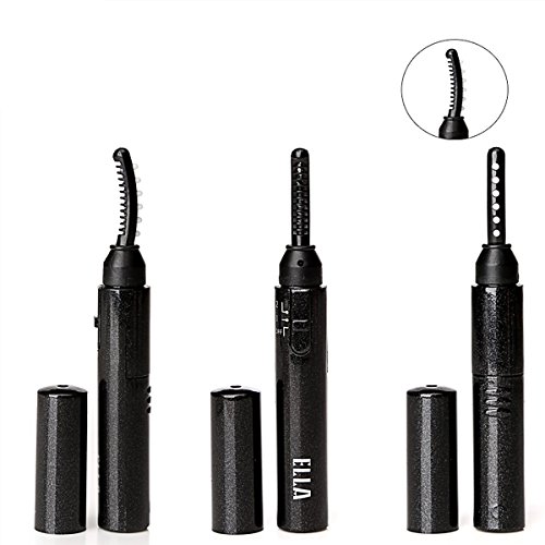 NIPOO Eyelash Curler with Comb - Heated Eyelash Curler Electric Eyelash Brush with Dual Temperature and Fast Heated Function, Growth - Massage Wand, Black