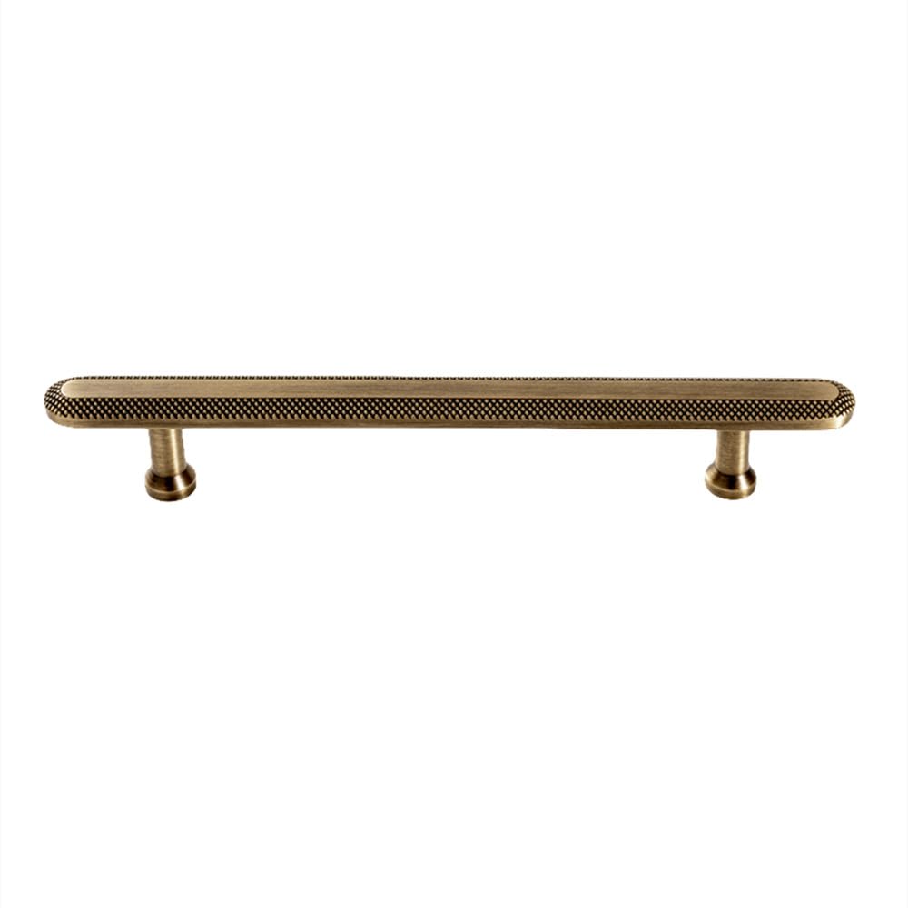 Poignées de placard en laiton antique moleté T-Bar 128mm pour cuisine