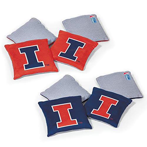 Image of NCAA College Dual Sided Bean Bags by Wild Sports, 8 Count, Premium Toss Bags for Cornhole Set - Great for Tailgates, Outdoors, Backyard