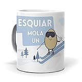 Taza Esquiar Mola un Huevo. Cerámica AAA - 350 ml.