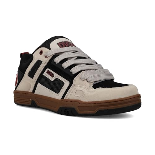 DVS Men's Skate Shoe, Silver/Grey/Black/Ruby W, 10