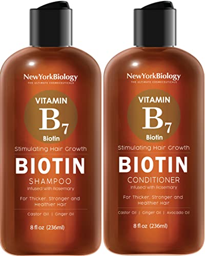 Biotin Shampoo and Conditioner Set 236ml for Hair Growth and Thinning Hair – Thickening Formula for Hair Loss Treatment – For Men & Women – Anti Dandruff