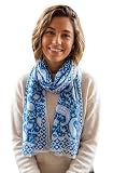 Rastogi Handicrafts Scarfs For Women 100% Pure Cotton Design Hand Block Printed Mini Scarf/Stoll/Stole For Girls 70x20 Inch (Scarfs-14)