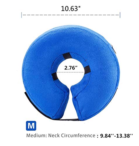Emwel Pet Inflatable Collar for Dogs and Cats, Comfy Dog Protective Cone for Recovery, Inflatable Basic Dog Collars, Medium - 5