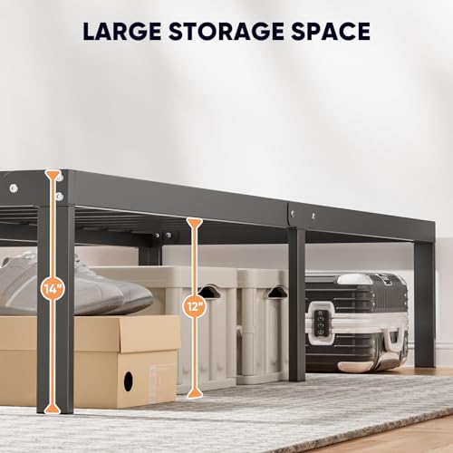 image for Sweetcrispy Bed Frame Full - Heavy Duty Metal Platform Bedroom Frames 