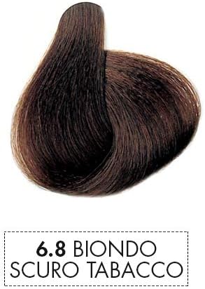 Mystic Color - Permanent Cream Colouring with Argan Oil and Calendula - Long Lasting Hair Dye - Dark Tobacco Blonde Dye Permanent 6.8-100ml