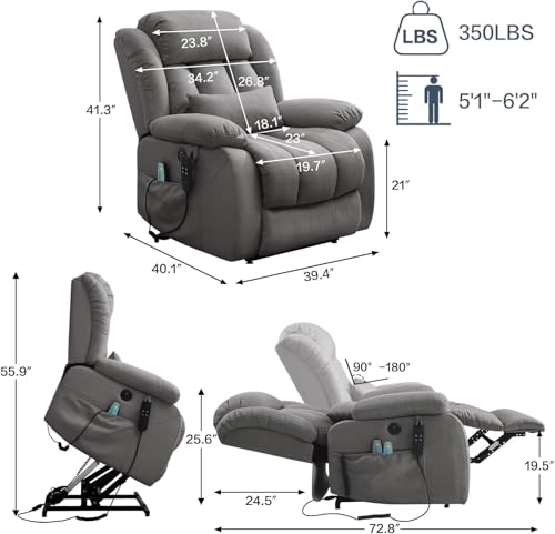 Sillón Power Lift Plegable Natural Unicolor miniatura 2