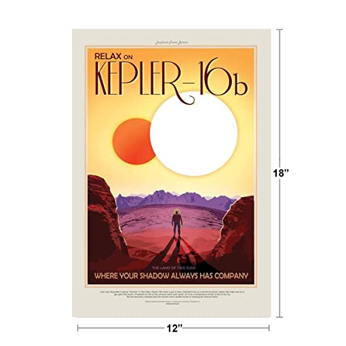 Kepler 16B Nasa Space Travel Solar System Science Kids Map Galaxy Classroom Chart Earth Pictures Outer Planets Hubble Astronomy Milky Way Educational Universe Cool Wall Decor Art Print Poster 12X18 #TOP4
