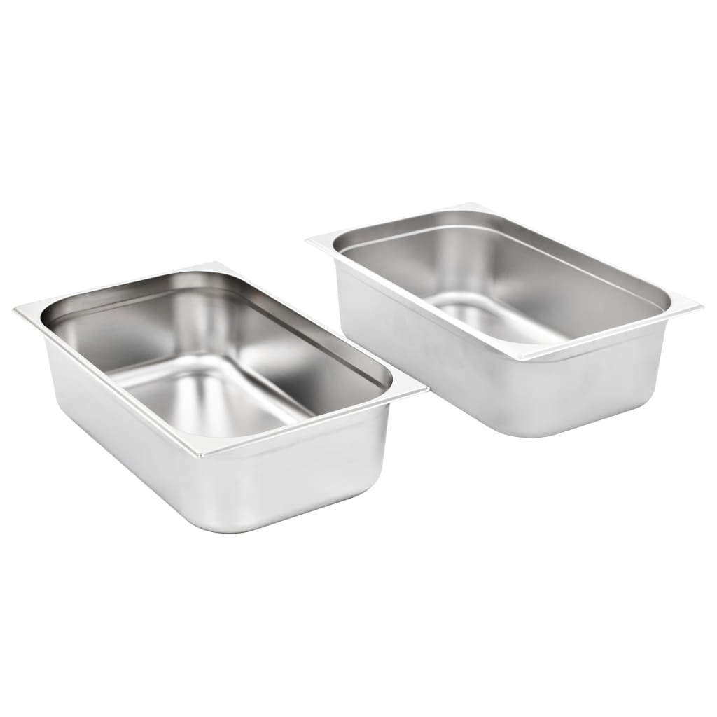 Küchengeräte-Zubehör – Küche & Esszimmer – Gastronorm-Behälter 2 Stück GN 1/1 150 mm Edelstahl
