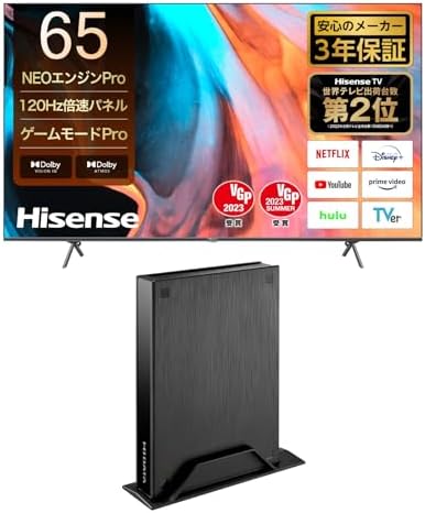 美品　ハイセンス　65V型　テレビ　65E7H Hisense 65V型 液晶テレビ 65E7H 65インチ