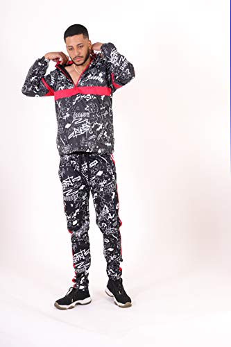 Image of Screenshotbrand Lightweight Hooded Water Resistant Windbreaker - Zip-up Fashion Map Print Rain Jacket