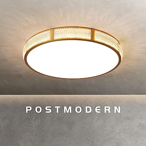 Lustre plafonnier cristal et cuivre véritable style postmoderne