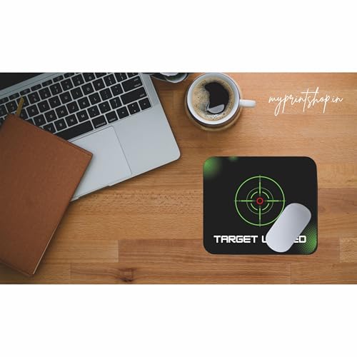 Image of Target Locked Gaming Mouse Pad - Precision Aim Design, Non-Slip Rubber Base, 9 x 7.5 Inch