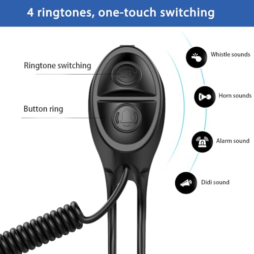 image for LESOVI Electronic Bike Horn 120db Cycling Electric Bicycle Horn 4 Soun
