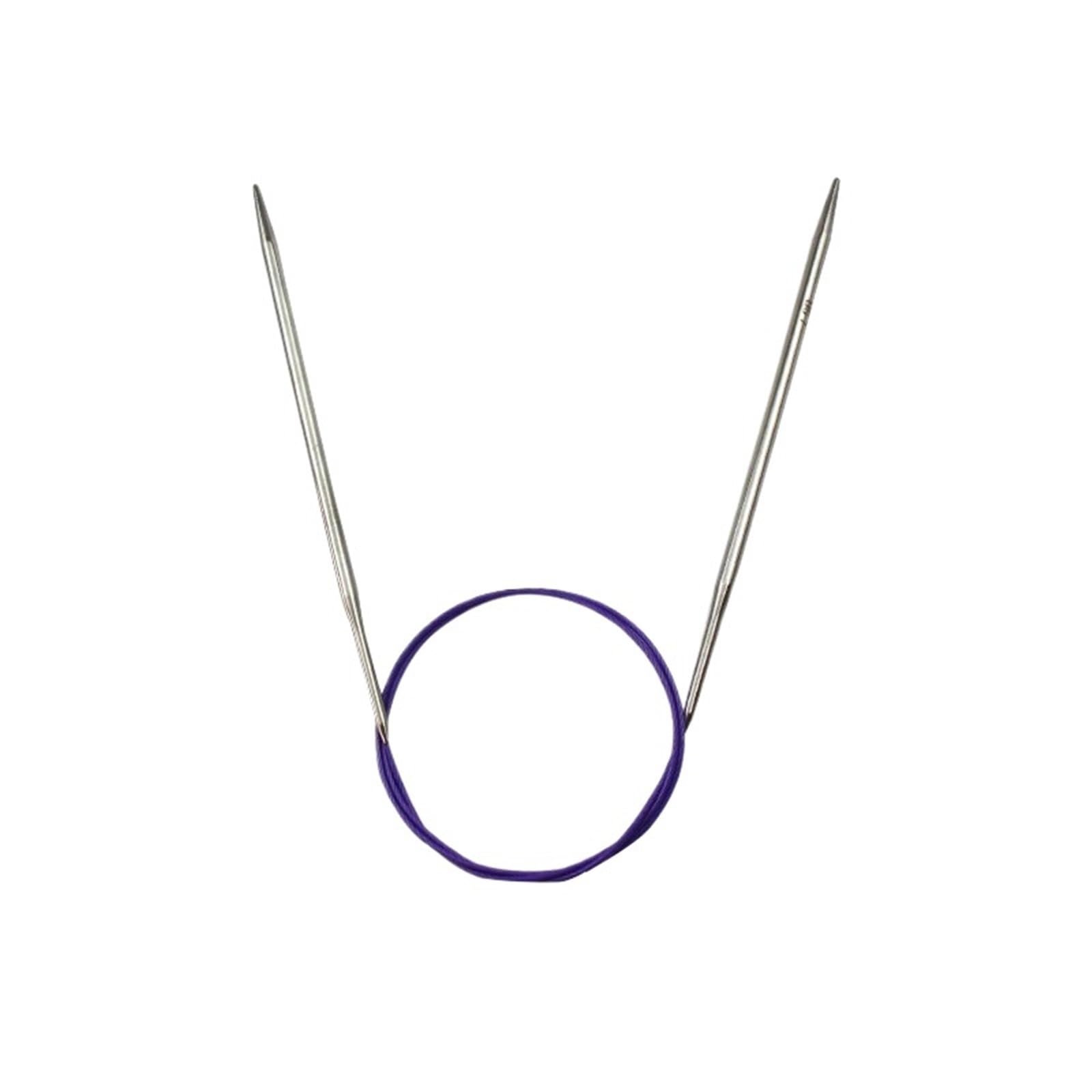 Knitting Needles 2pcs 100cm Stainless Steel Circular Needles Metal Circle Round Knitting Needle DIY Weaving Craft Crochet Hooks Set 2.25-10mm(4.5mm)