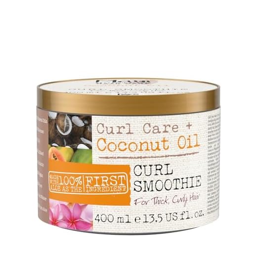 Maui Moisture Curl Care + Coconut Oil Curl Smoothie Hair Mask 400 ml, feuchtigkeitsspendende Haarmaske mit Aloe Vera und Kokosöl für lockiges Haar