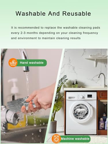Image of 6 Pack Mop Pads Replacement for iRobot Roomba Combo j7+, Combo j9+, Combo10 Max Model | Washable and Reusable Microfiber Cleaning Refill Mopping Pad Accessories