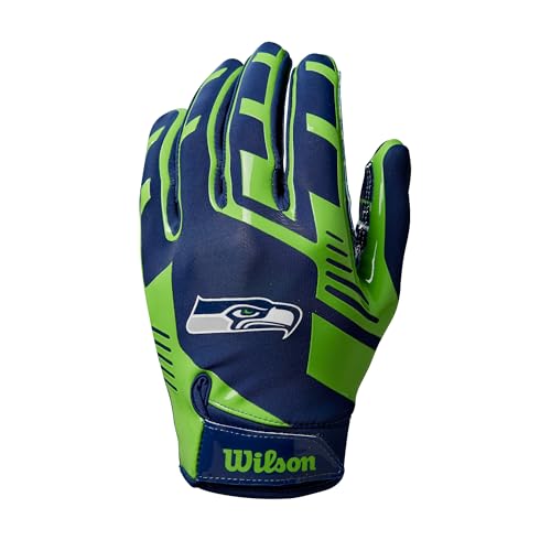 Image of Wilson NFL Stretch Fit Football Gloves - Youth and Adult Sizes